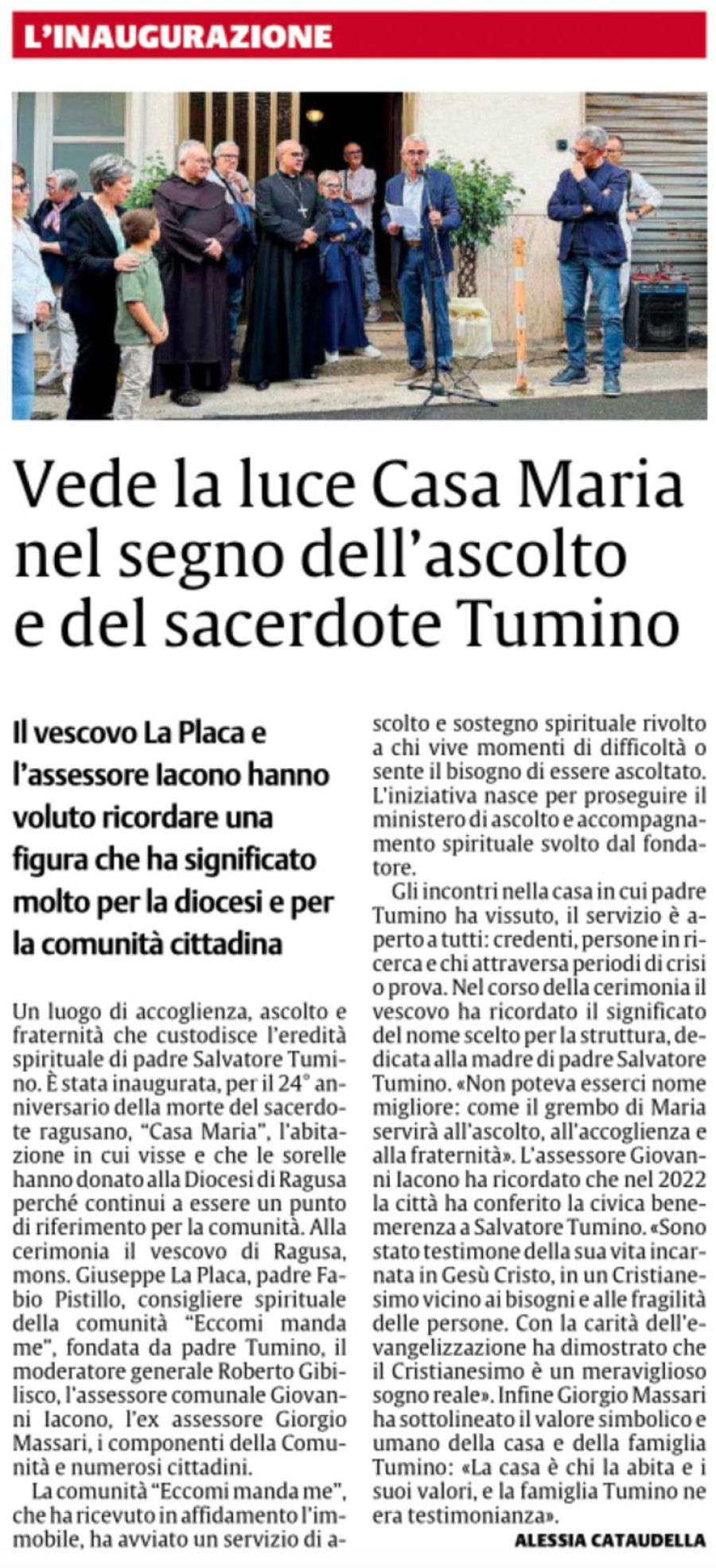 Inaugurazione Casa Maria