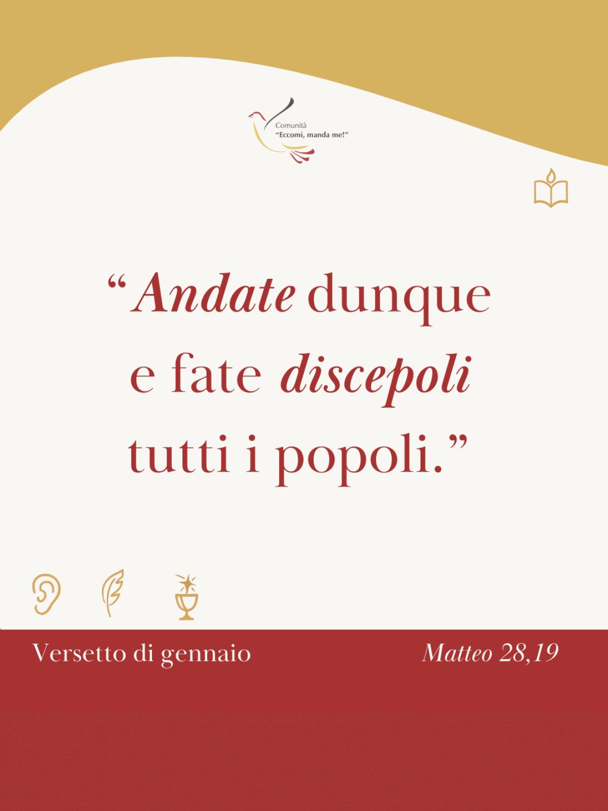 Versetto del mese di Gennaio 2026