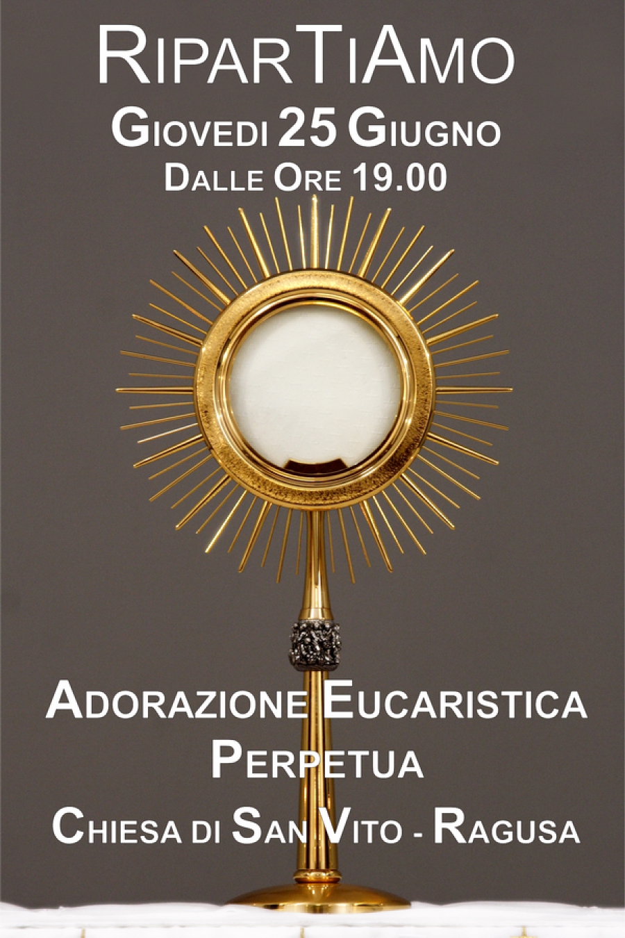 Riparte l'adorazione eucaristica perpetua